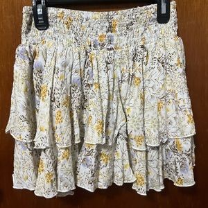 Short floral skirt that is flowy perfect for summer